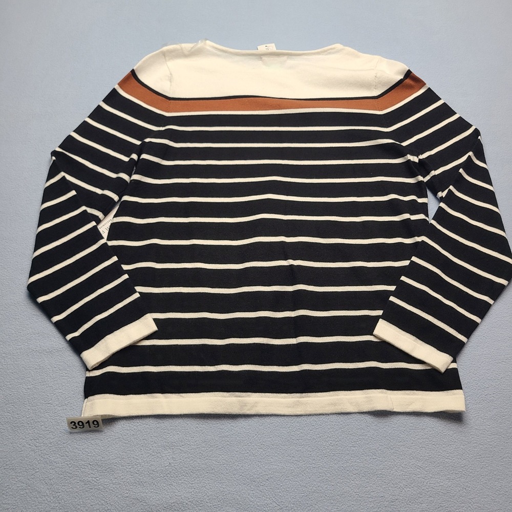 Pink Clover Sweater Womens L Blue White New Striped Colorblock - Picture 6 of 7